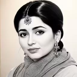 a black and white photo of a young woman