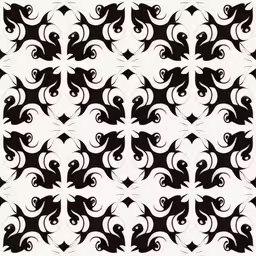 black and white ornamental abstract design on a white background,black and white abstract pattern on a white background,a black and white pattern on a wall,an image of a square pattern in black and white,the abstract patterns and curves on a white background
