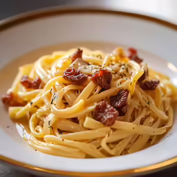 closeup of spaghetti with tomato and cheese on plate