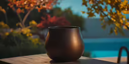 an up close view of a planter on a table