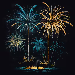 an image of fireworks with a dark background