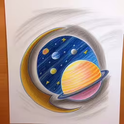 a drawing of a space design