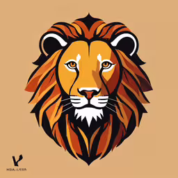 a lion with its head tilted into the air,a lion is featured with a beige background