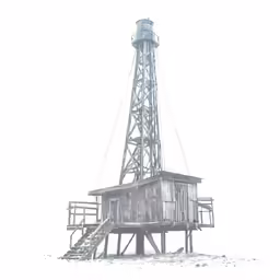 the tower has a stairway leading up to it