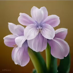 an image of two flowers with purple and white petals