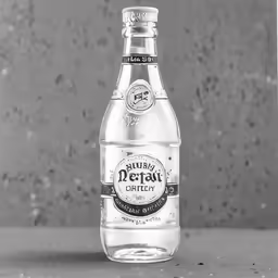 a bottle of water with an interesting seal on it