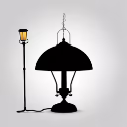 a street lamp is shown against a gray background