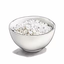 bowl of sugar and a side of white chocolate chips