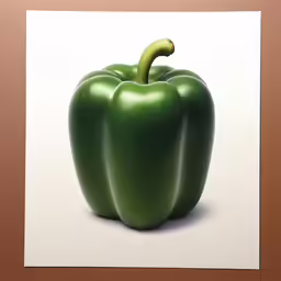 a drawing of an unidentifiable green pepper