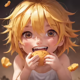 this is a character eating a cookie