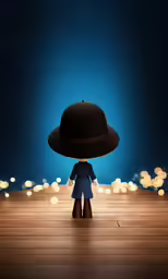a kid wearing a hat is looking up at something