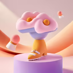 there are various items on the pedestal