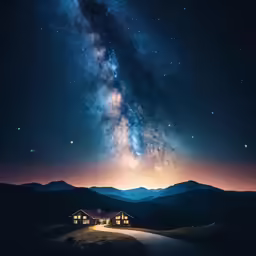 the sky has stars and many stars above it