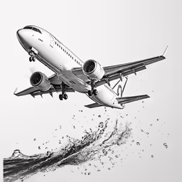 a large air plane flying in the sky
