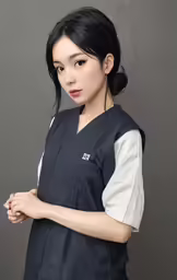 an asian female nurse with her arms crossed