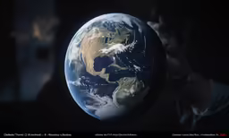 the planet is in the dark with some clouds