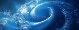 a blue and black circular object on the ground