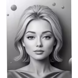 a woman with blond hair and some eyes