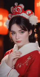 an asian woman dressed in traditional costume
