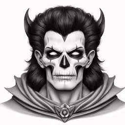 the evil face man wearing makeup