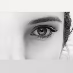 a womans eye looking very straight at the camera