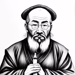 an older man with glasses, standing in front of a white background