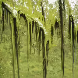 an area with a lot of plants and trees