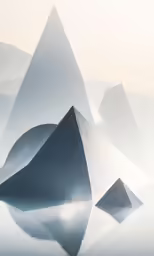 there is some mountains reflected in the still water