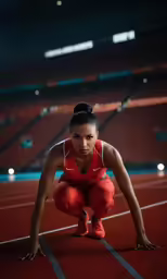 an image of a woman on a track