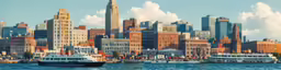 the city is next to a very large body of water