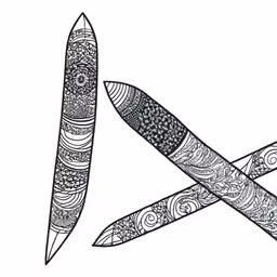 the letters k made from the pattern of scissors