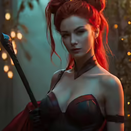 the image is of a woman in a costume