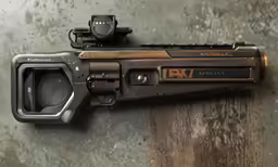 a shot scope mounted to the side of a rifle