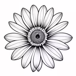 a flower is drawn in ink on a white background,a black and white photo of a flower