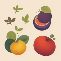 three different types of fruit that are on display