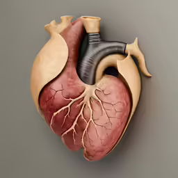 the human heart with the root sprouts