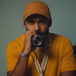 a man taking a picture with a camera