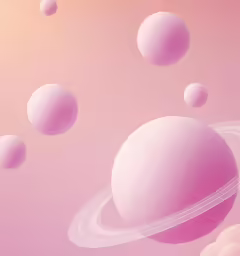 an image of a picture of planets in pink