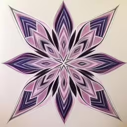 a very pretty purple and black flower design