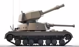 a large gray and black tank with guns