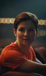 an image of a person sitting at a theater