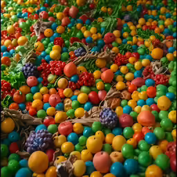 a very large amount of candy in the store