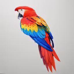 a large colorful bird is perched on a branch