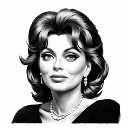 the woman in black is wearing pearls and pearls
