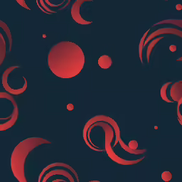 abstract red circles and circles of bubbles on a dark background