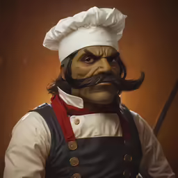 a man with a mustache and mustache is wearing an uniform