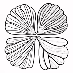 an abstractly drawn leaf pattern on a white background