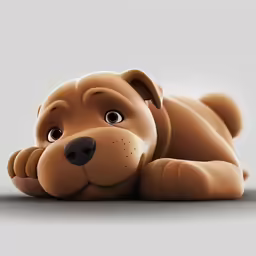 this puppy has just taken the plunge in 3d