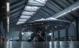 the man is kneeling down by a structure