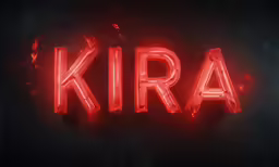 glowing red neon letters that spell in the shape of fire